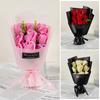 9 Head Handcrafted Decoration Valentine's Day Soap Flower Artificial Rose Bouquet Anniversary Birthday Women Mother Wife