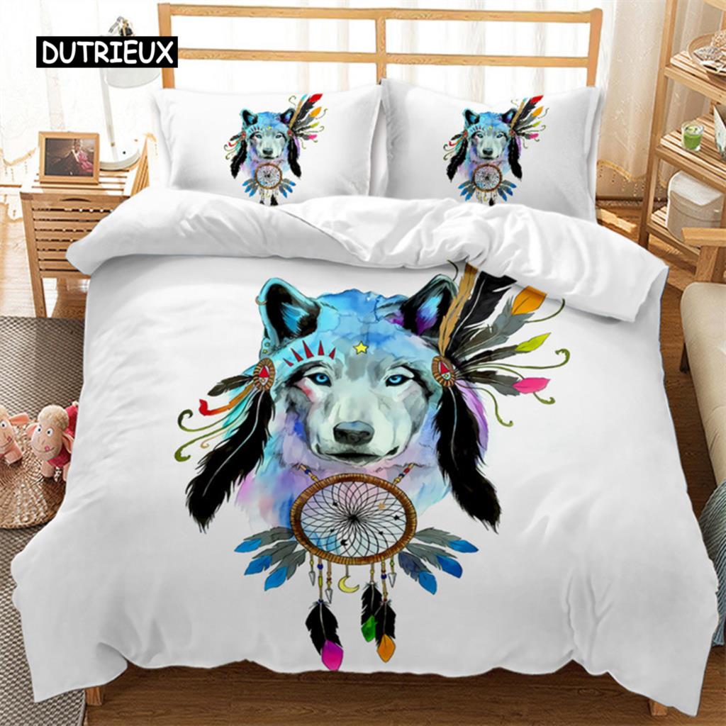 Dreamcatcher Duvet Cover Bohemia Mandala Floral Feather Bedding Set King Single For Kids Adult Microfiber Starry Sky Quilt Cover