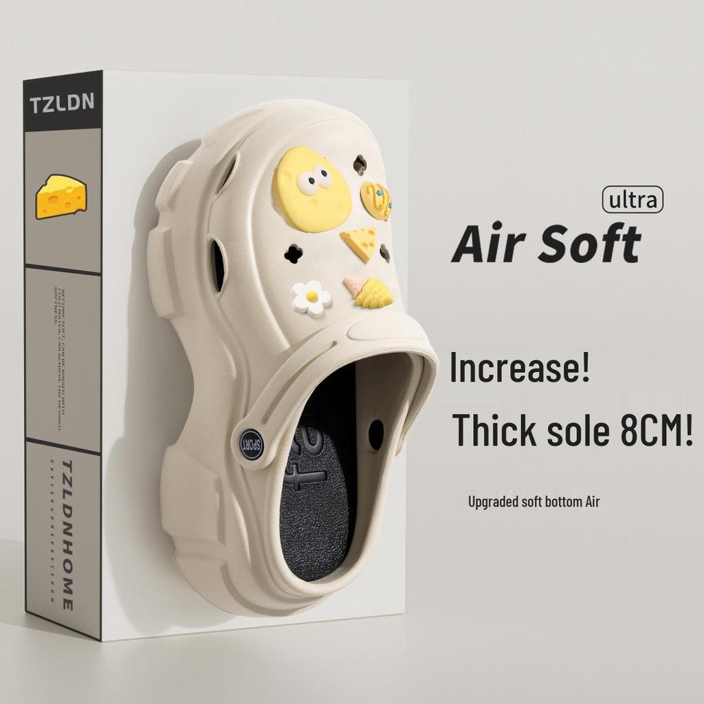 Sandales EVA à Talons Hauts pour Femmes - Semelle Épaisse 8CM Chaussures de Plage d'Été