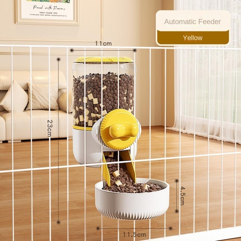 

Plastic Pet Feeder Automatic Water Food Dispenser New Pet Feeding Tools for Puppy Cats Rabbit C-Yellow