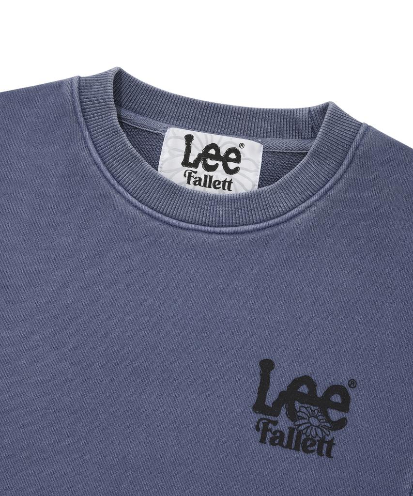 FALLETT [Fallettxlee] Pigment Topstitch Sweatshirt Blue