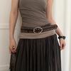 Punk Fashion Pu Leather Belt With Metal Pin Buckle For Women Summer 2025