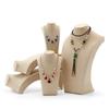 Necklace Pendant Display Bust Mannequin Stand Holder Rack, Linen 235*390mm