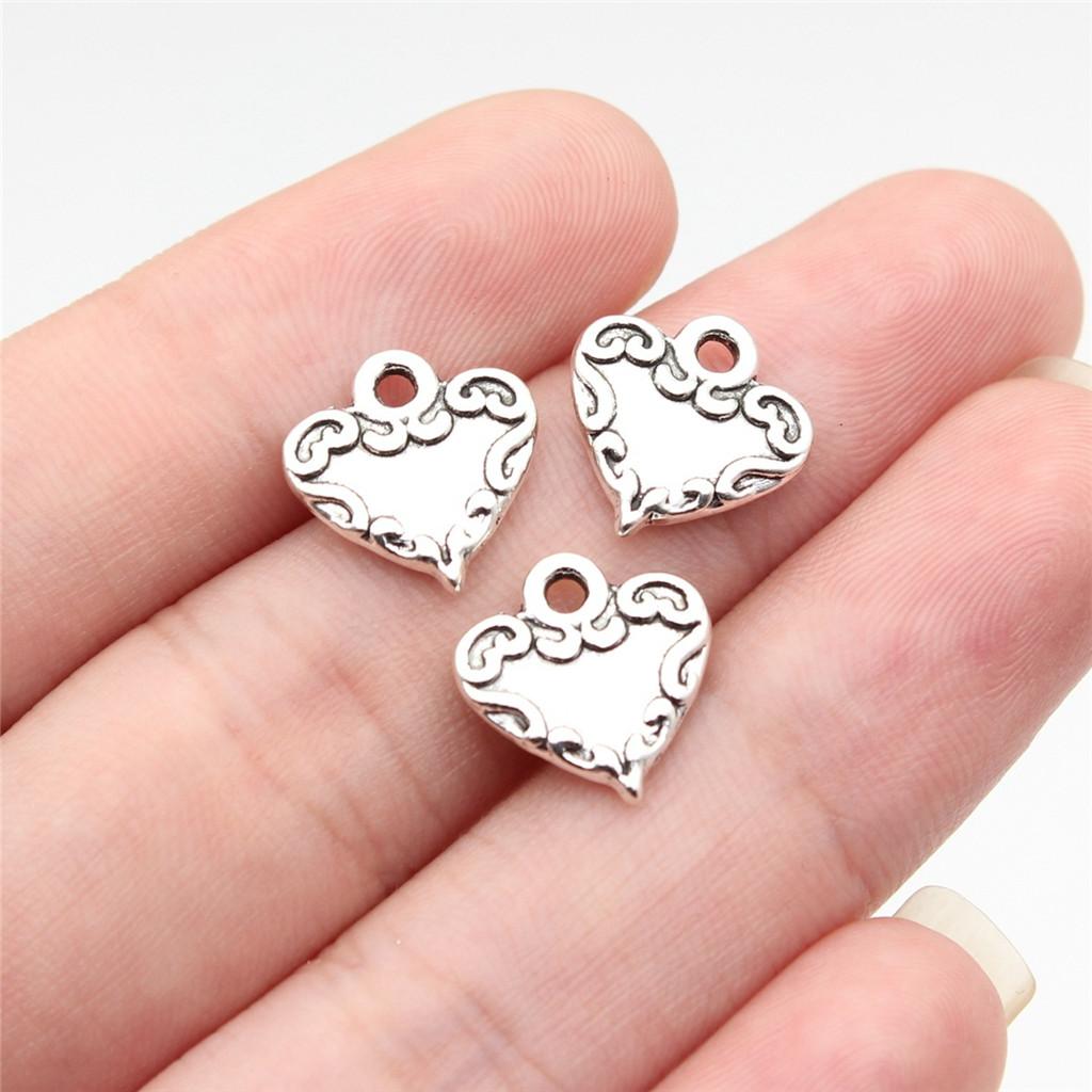 Charms Peach Heart Love Pendants Wedding Jewelry Findings QC094