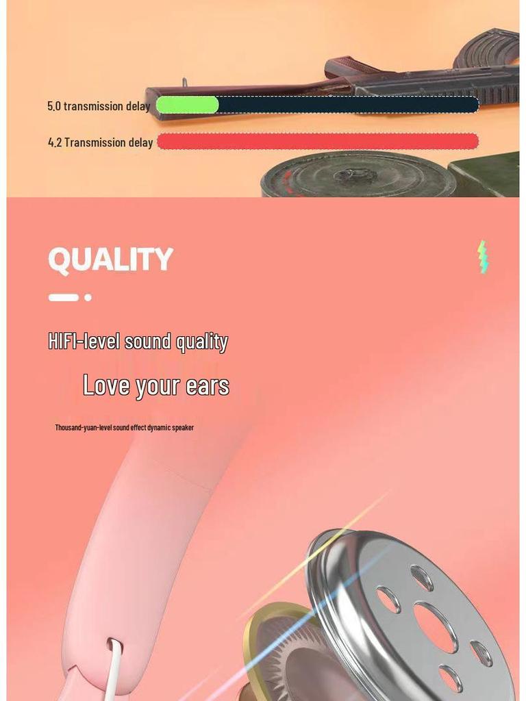 Y08 Over-Ear Bluetooth Headphones, Macaron Folding Design