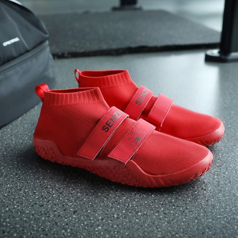 Sports Fitness Shoes Weightlifting Training Sumo Squat Deadlift Shoes Legs Yoga Shoes Men's and Women's Casual