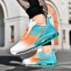 Extra Large Size Men's Rotating Button Full Palm Air Cushion Can Be Worn In All Seasons, Casual Shoes, Fly-woven Breathable Sports Running Shoes