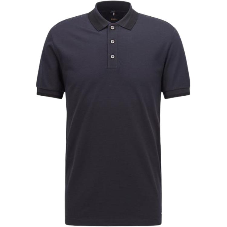 HUGO BOSS Polo Shirts Men's Dark Blue Polo Collar Moderate Other 50473509-405