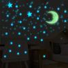 100 Pcs Luminous Fluorescent Wall Stickers 3D Stars Glow in The Dark Wall Stickers for Kids Baby Room Bedroom Ceiling Home Decor