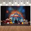 Cirkusbakgrunder Fotografering Ballonger Pariserhjulet Nyfödd Baby Födelsedagskalas Bakgrund Karneval Fotobås Fotostudio Rekvisita2