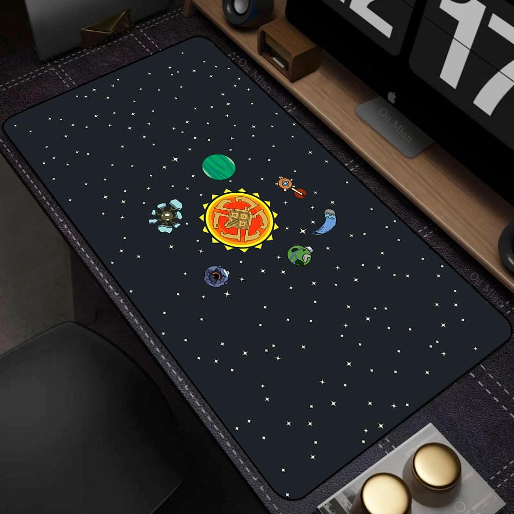 XXL Mouse Pad Anime Gamer Outer Wilds Mousepad Laptop Universe Space Solar System HD Desk Mat PC Gaming Accessories Keyboard Pad