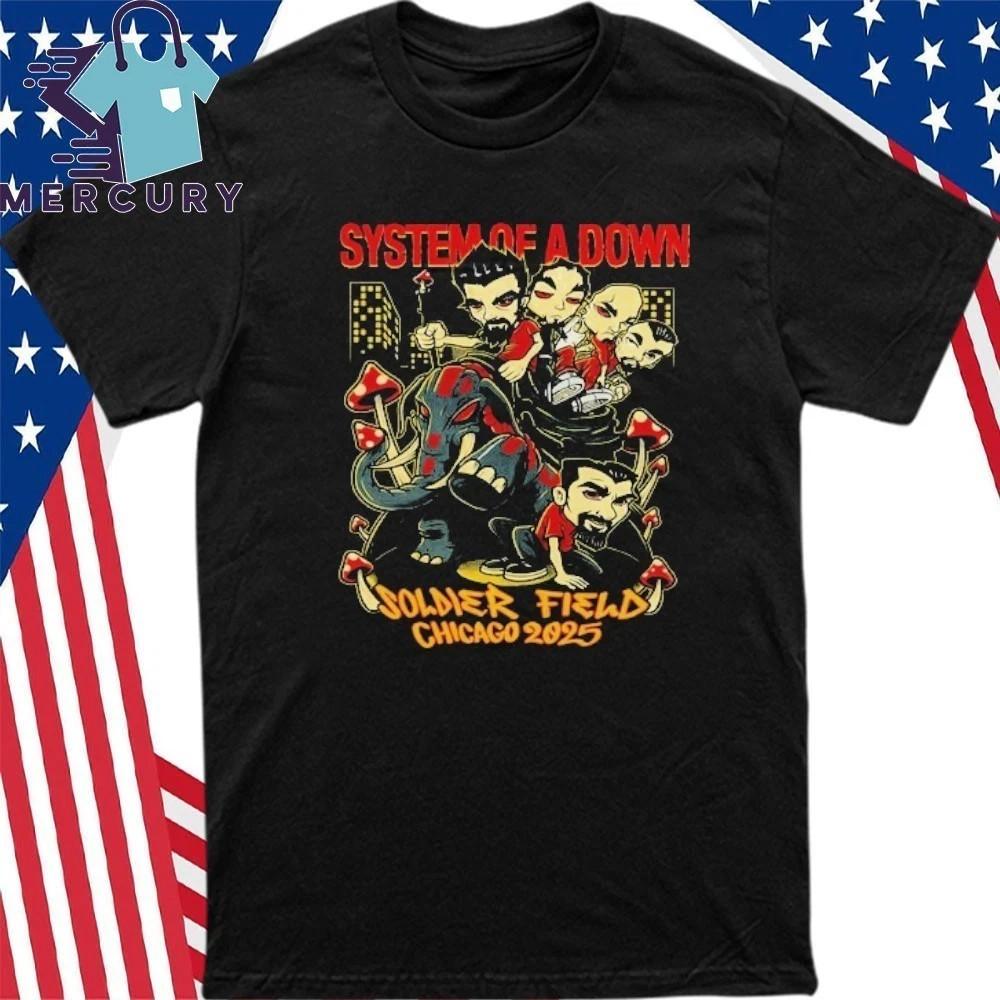 System Of A Down Soldier Field. Чикаго, Иллинойс 2025 Футболка Унисекс S