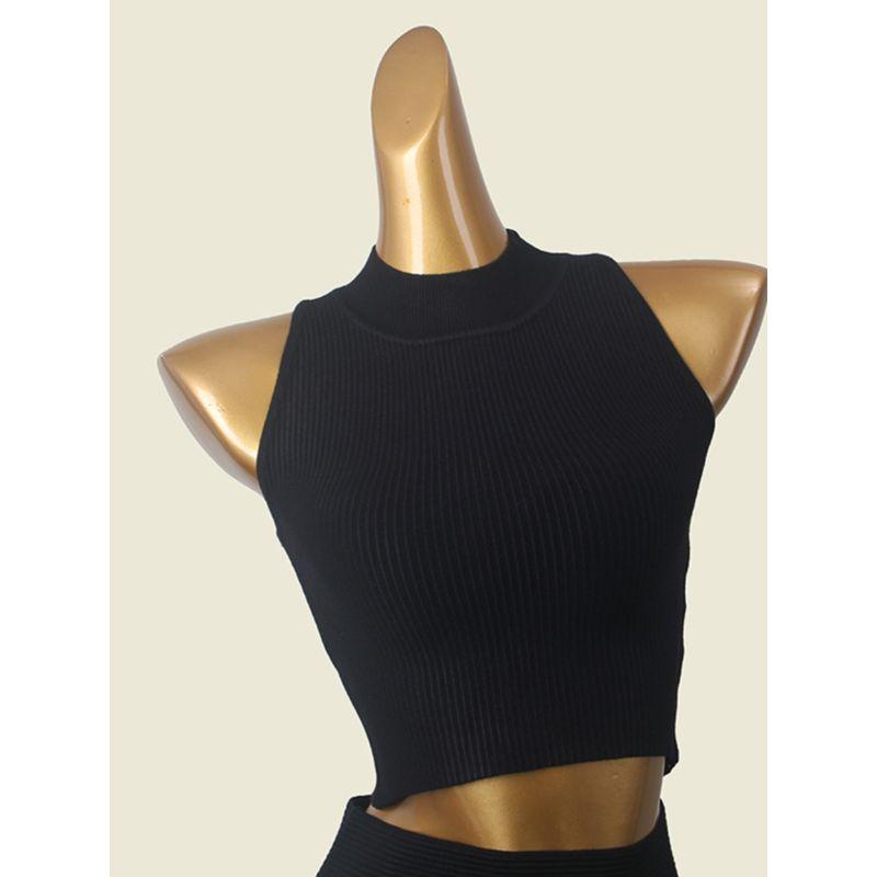 American Single Accessible Luxury High-End Knitted Two-Piece Hip Skirt Vest Suit