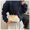 Chiffon 3D Flower Banquet Bag Fashion Evening Bags Luxury Women Chain Shoulder Bag Fashion Clutch Handbag Trendy Crossbody Bag