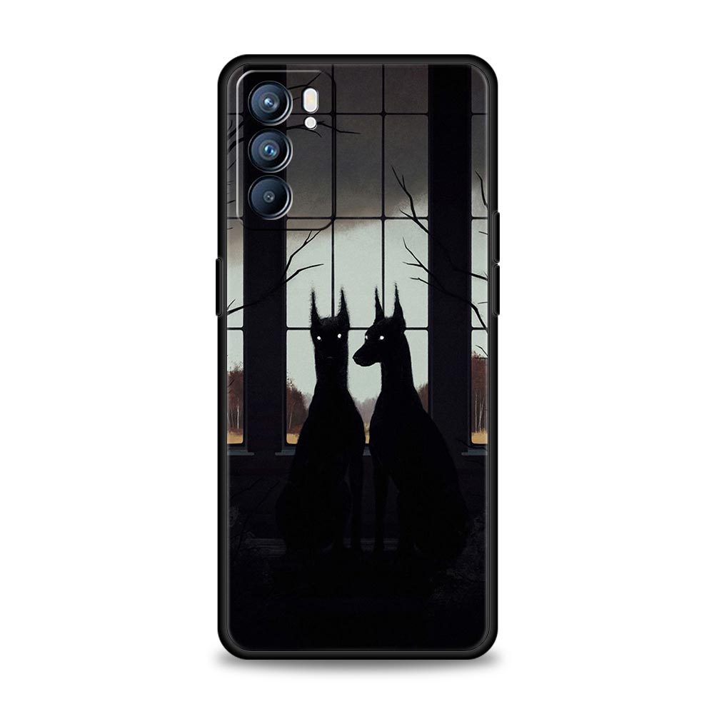 Doberman Dog Phone Case For Oppo Reno 13 12 11 10 7 F Find X5 X6 A98 A80 A79 A78 A57 A54 A31 A17 Pro 5G Soft TPU Cover Funda Bag