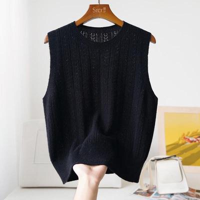 Srcr Women's 100% Wool Sleeveless Knit Vest