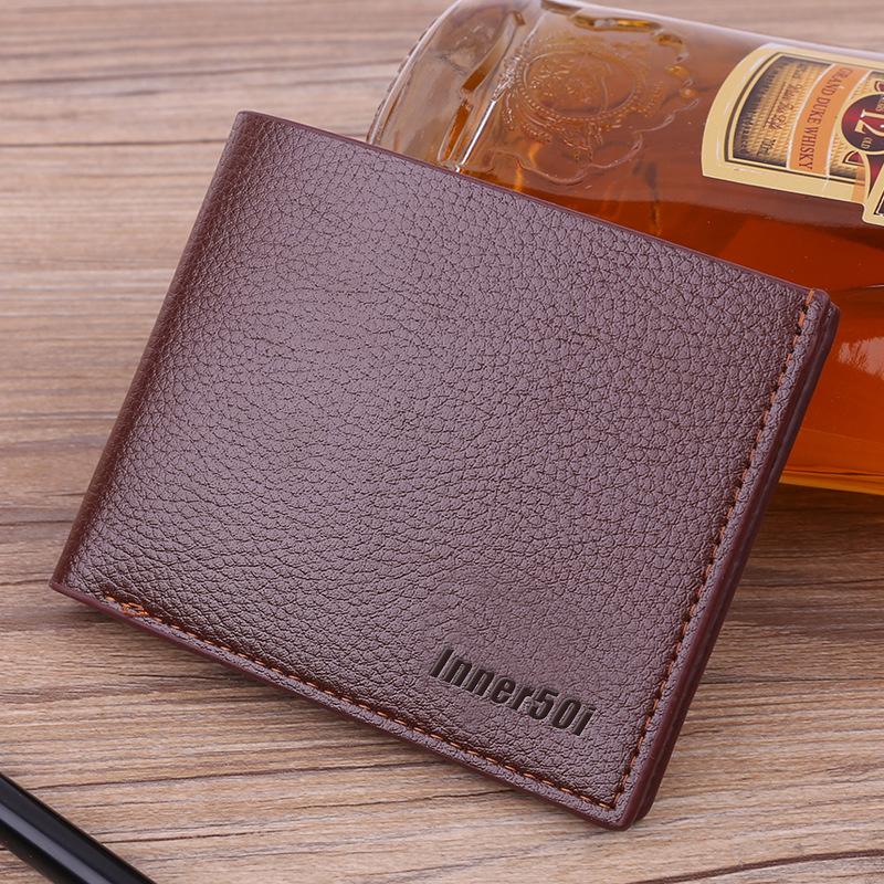 Men Soft PU Leather Wallet Short Bifold Wallet Large Capacity Card Holder Coin Pocket Business Purse