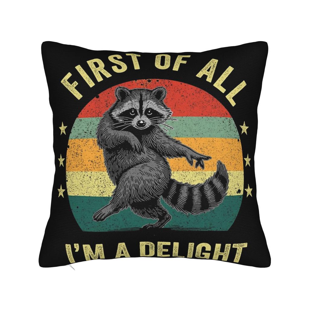 Prima di tutto SONO UN DELIZIOSO Divertente Procione Federe Cuscino Stuff Stampato Copricuscino Regalo Copricuscino Decorativo Sedia Multi-Taglia