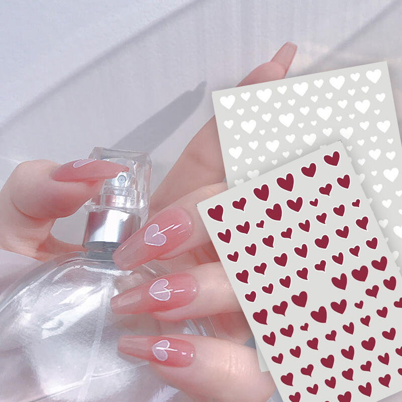 Heart Gel Nail Stickers Small Design Deco Toenail Manicure