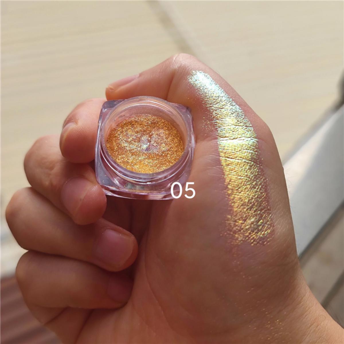 

Многоцветные тени для век Хамелеон, пудра, пигменты, тени для век, хайлайтер, сияющая косметика для макияжа глаз XYZ