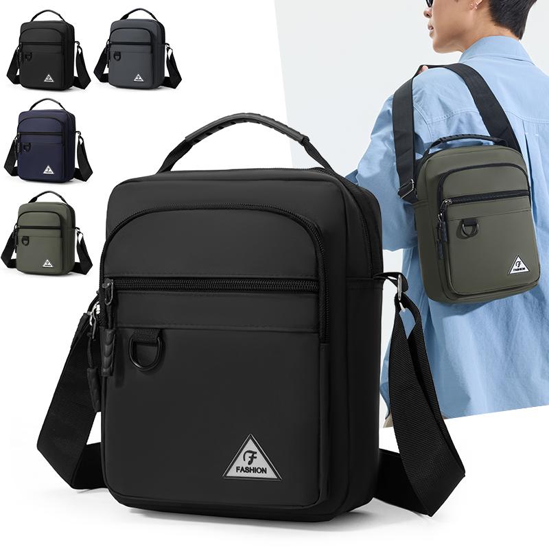 New Simple Casual Business Men Bag Water-Repellent Crossbody Bag Fashion Trendy Shoulder Bag for Daily Use Travel Work