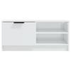Vidaxl Szafka Pod Tv, Wysoki Połysk, Biała, 80X35X36,5 Cm