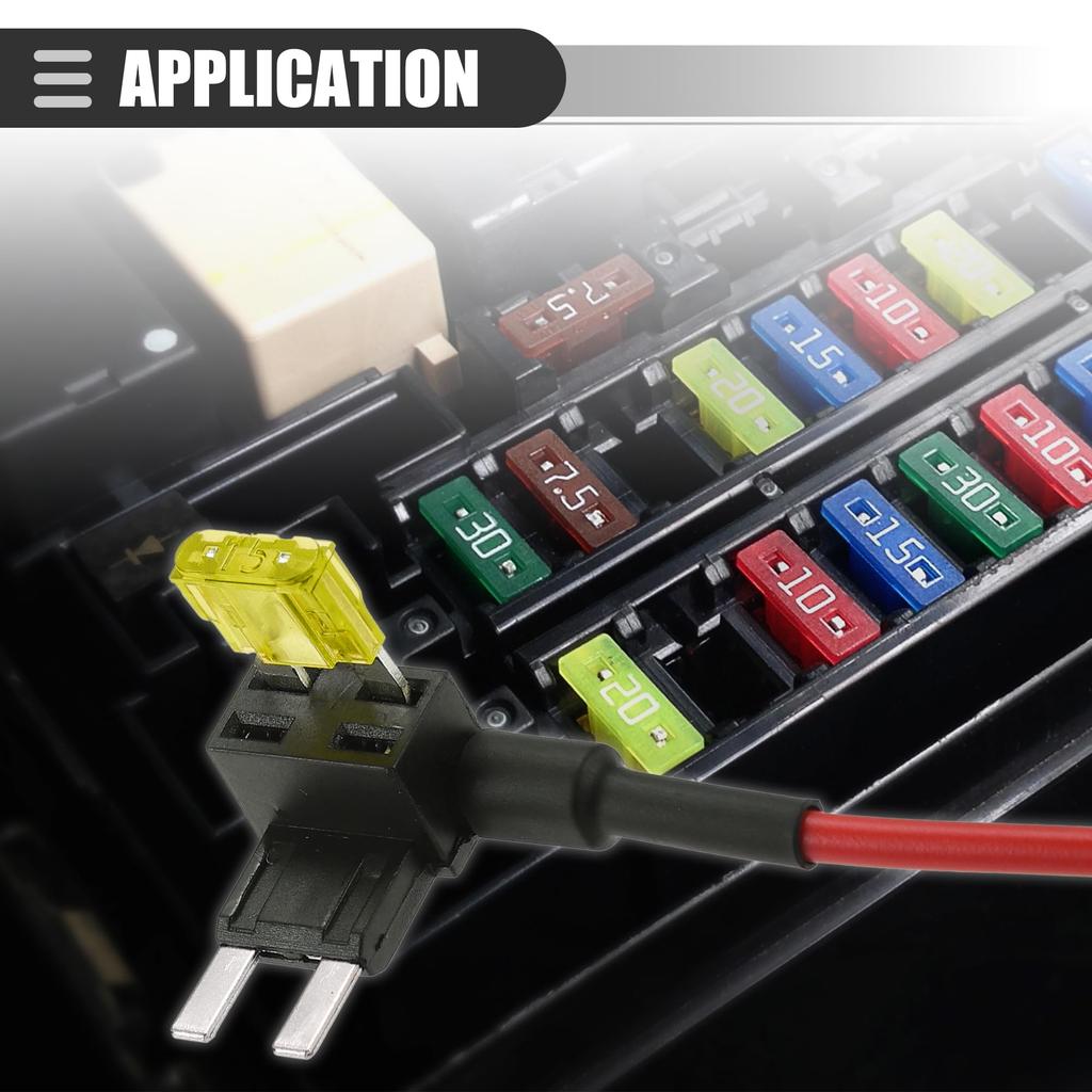 ACROPIX Universal Circuit Addition 12V Mini Fuse Tap Holder Adapter