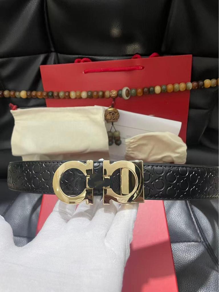 Modern Men's Leather Belt - Genuine Cowhide for Casual and Trendy Wear