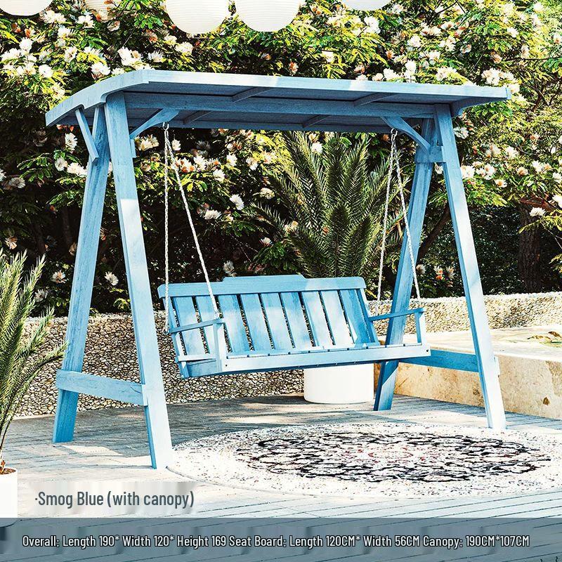 Outdoor Solid Wood Garden Swing Chair