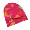 ZLIENSZUS Scandinavian Adult Beanie Hat - Bold Maxi Pink & Orange Flat Print, Urban Style Winter Suitable for Layered Looks, Coffee Walks, Creative Sp
