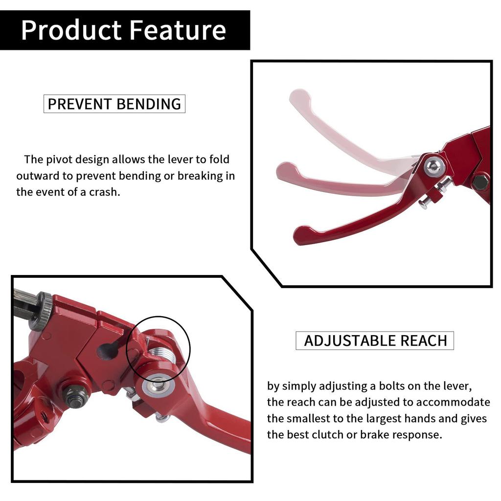ATV Handle Brake Clutch Lever for 50-150cc, Fits Apollo RFZ125 & TaoTao Off-road Vehicles