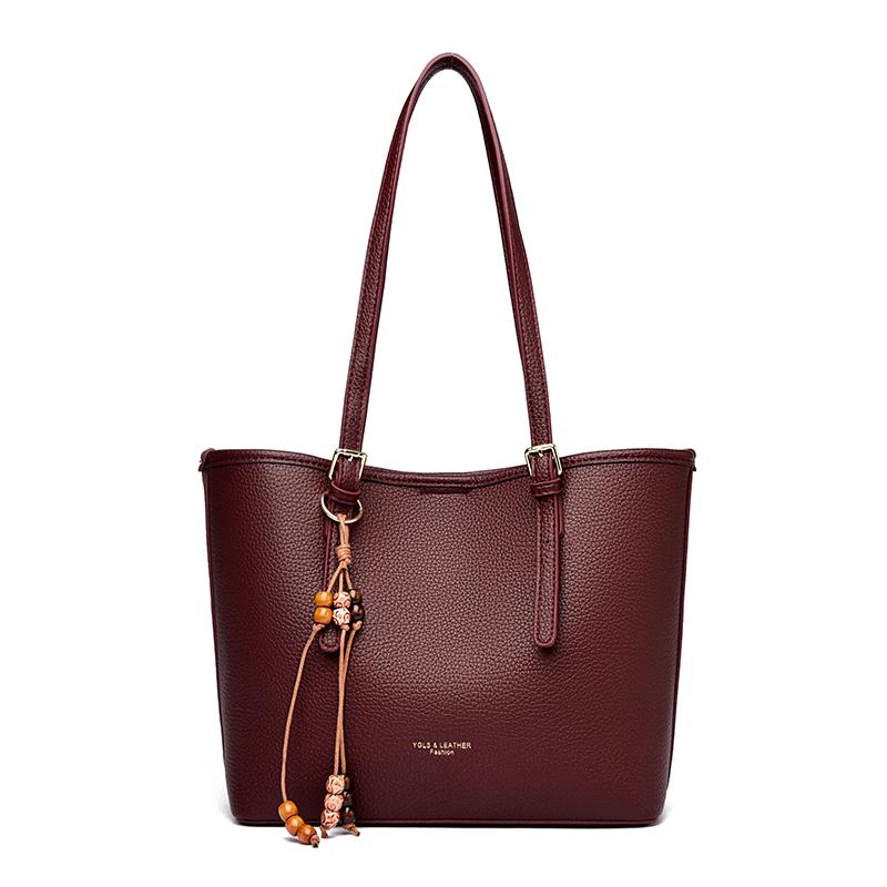 Neue PU-Handtaschen für Damen 2026, große Kapazität, einfarbig, Retro, lässig, hohe Qualität, leichter Luxus, vielseitig, für den Weg zur Arbeit, Umhängetaschen