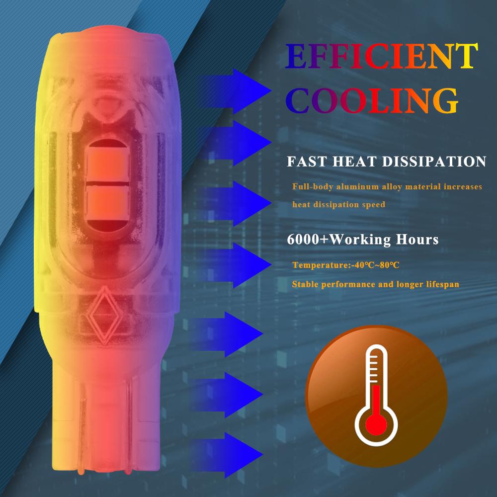 10/20pcs Car Flash T10 LED bulb 194 W5W Canbus Super bright 2835 5SMD Car Indicator Light Reading Light 12V DRL Signal light