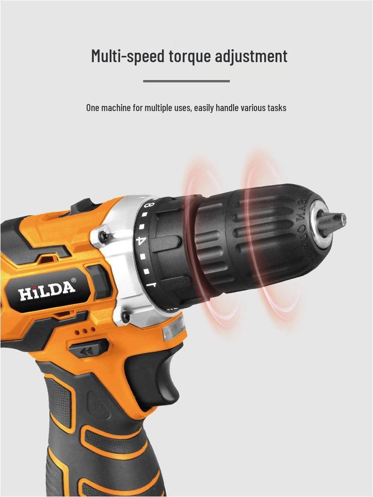 Rechargeable Multifunction Electric Impact Drill and Screwdriver