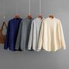 2025 Autumn/Winter Cable Knit Half-High Neck Sweater: Solid Color, Casual Loose Fit, European & American Style