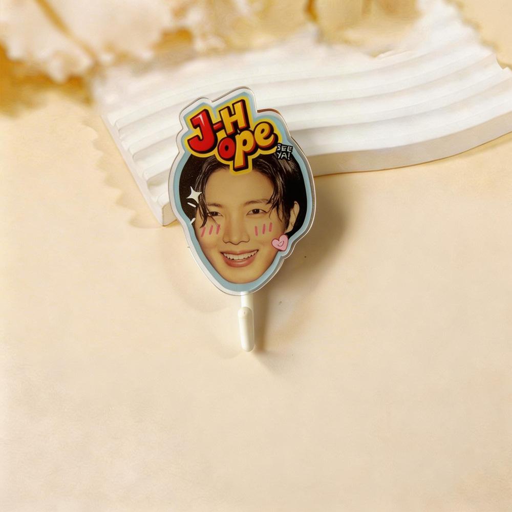 BTS Member Head Hooks, Celebrity Merchandise, Cute Decorations, Home Organization.