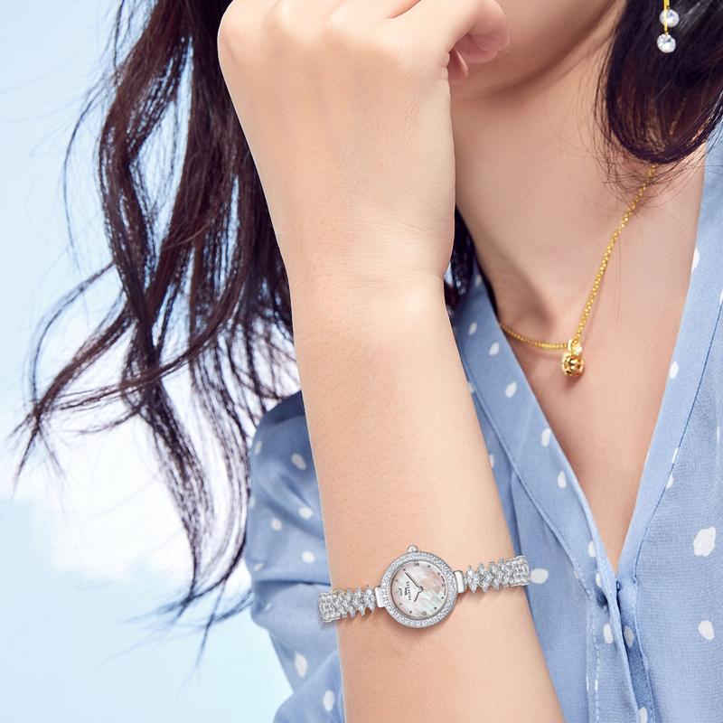 Disney Princess Fashion Elegant Compact Commuter Dating Versatile Student Watch Quartz Movement Women watches Mother-Of-Pearl PR-21032