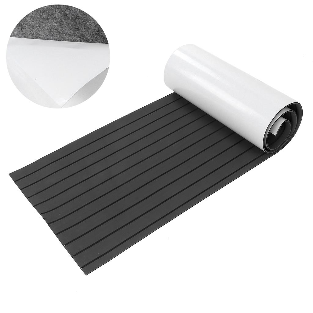 Marine Boat Flooring EVA Foam NonSlip Yacht Deck Motorhome Sheet Mat 240 X 60cm Self Adhesive(Dark Grey Black )