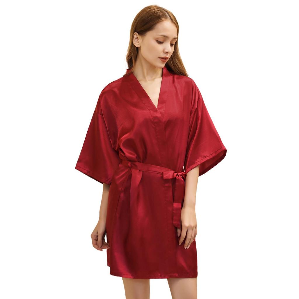 Large size pajamas women's summer cool feeling thin loungewear short women's cardigan nightgown spot