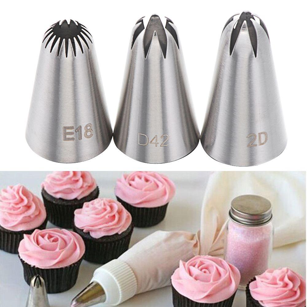 Steel Cupcake Pastry Tips Cream Nozzle Baking Mold Cake Decorating Tool Icing Piping Nozzles