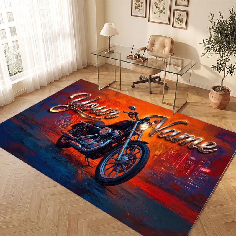 Personalized Name Designs Theme Crystal Velvet Floor Rug Personalized Custom Name Text Warm Carpet Home Decoration