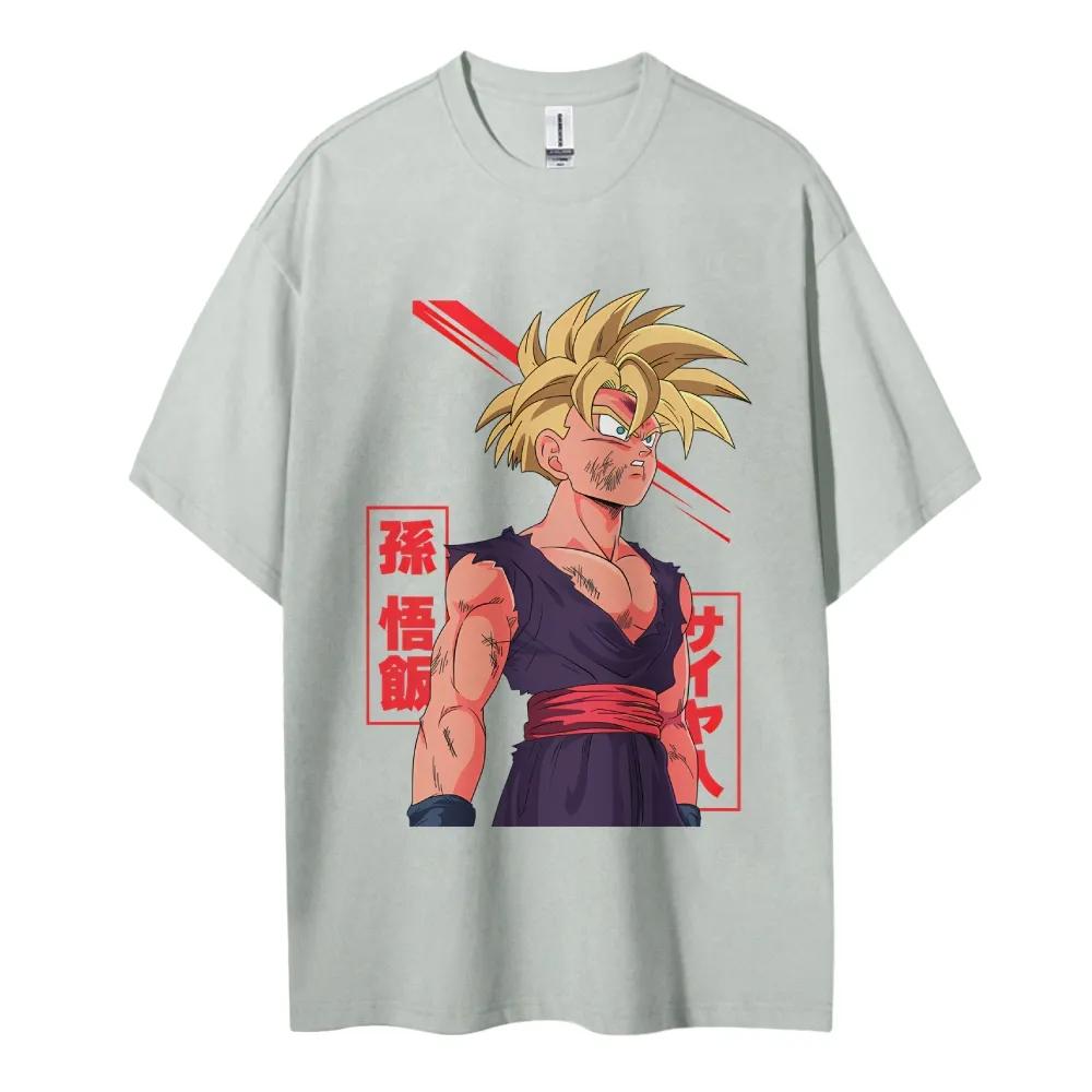 Dragon Ball Son Gohan Cotton Unisex Crewneck Anime TShirt Comfortable Shortsleeved Sports and Casual Unisexs and Womens Tops