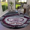 Heart Hmfc Custom Name Round Area Rug Carpet Rug For Living Room Bedroom Sofa Playroom Decor Nonslip Floor Mat