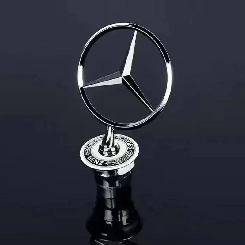 Plakette für Auto-Motorhaube Vorne Chrom-Logo Haubenmarkierung für Mercedes Benz AMG W204 W205 W203 W201 W212 W213 W211 W220 W222 W223 W124