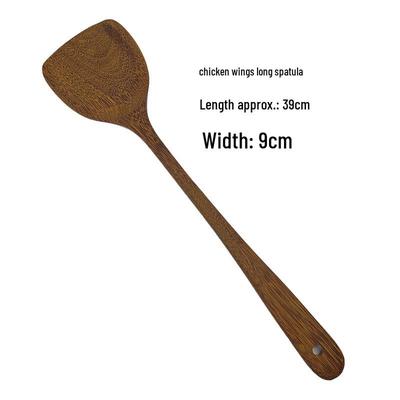 Wutuo Natural Wood Long Spatula Set