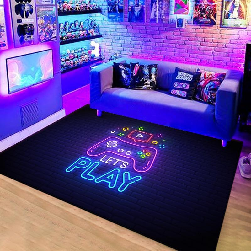 3D Game Console Controller Carpet for Living Room Children's Bedroom Crawling Mat Non-Slip E-sports Hall Decor Rug Home Doormat