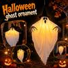 Halloween Hanging Ghost Decoration with Glowing Claw Hands Suspended Spooky Hanging Ghost Prop for Indoor Outdoor Halloween Party Decor