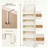 Criusia Over The Door Organizer, 6-Shelf Closet Hanging Storage with 13 Mesh Pockets, Capacity Behind The Door Storage