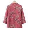 Stylish Casual Women's Chinese-Style Embroidered Floral Long Sleeve Shirt Jacket - Spring/Autumn Thin, Large Size, Stand Collar.