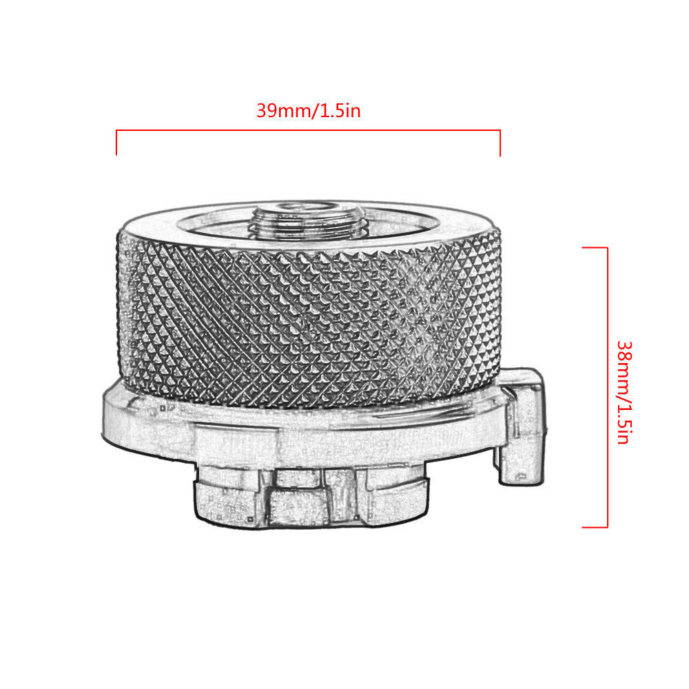 Lixada Adaptateur de Bouteille de Butane T/ête de Cartouche de Gaz Adaptateur de Conversion Buse Type de Dentr/ée Type /à Vis Sortie de Valve en Lindal